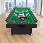 Modern Green Felt 8FT Billiard Pool Table with Automatic Ball Return and Accessories Kit