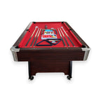 Modern Red Felt 8FT Billiard Pool Table with Automatic Ball Return and Accessories Kit