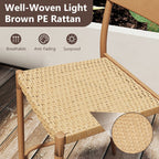 2-Piece Patio Rattan Bar Stools with Metal Backrests