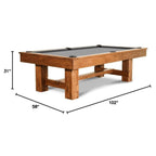 Premium Professional Presli Slate Native Acacia Solid Wood 8FT Billiard Pool Table with Custom Table Cloth