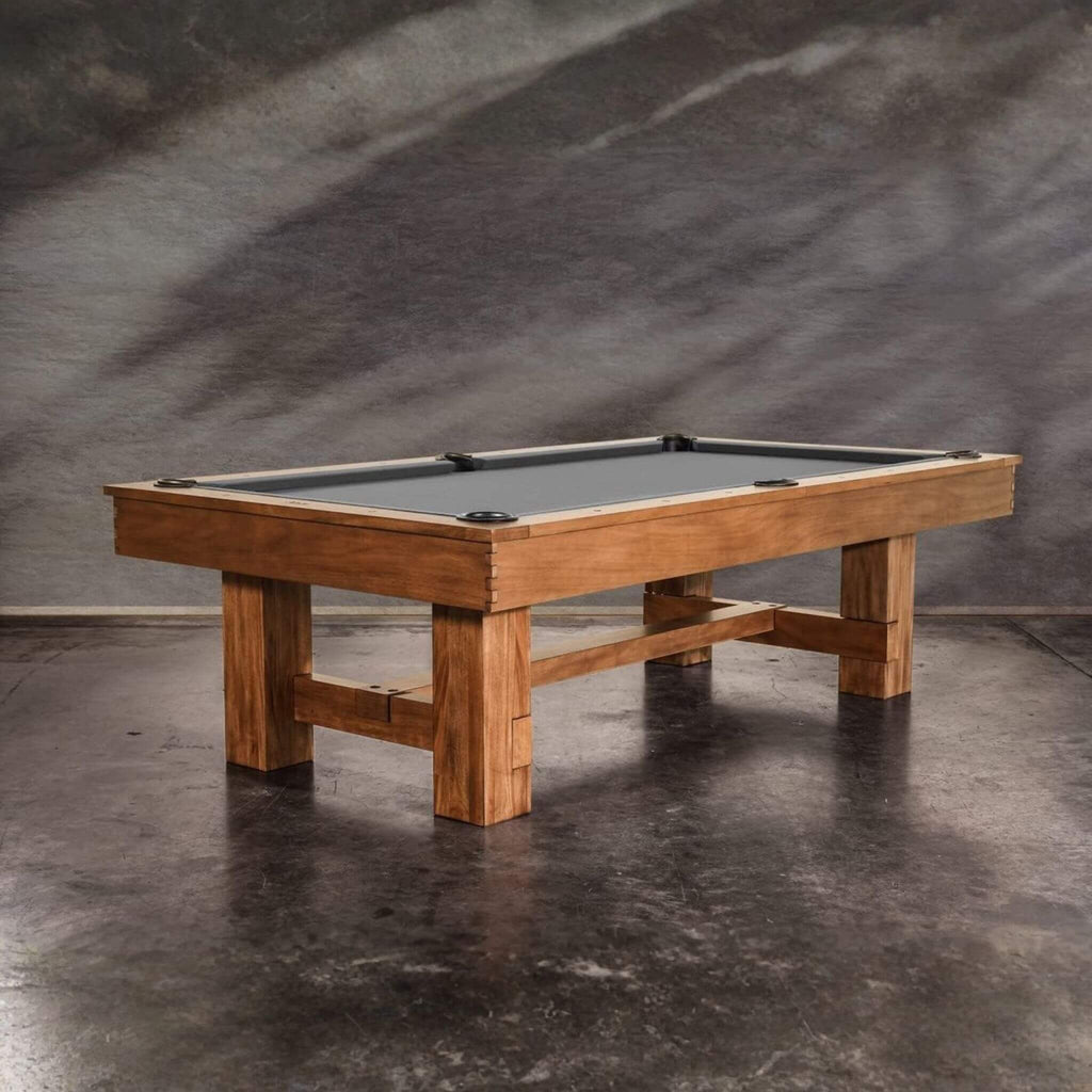 Premium Professional Presli Slate Native Acacia Solid Wood 8FT Billiard Pool Table with Custom Table Cloth