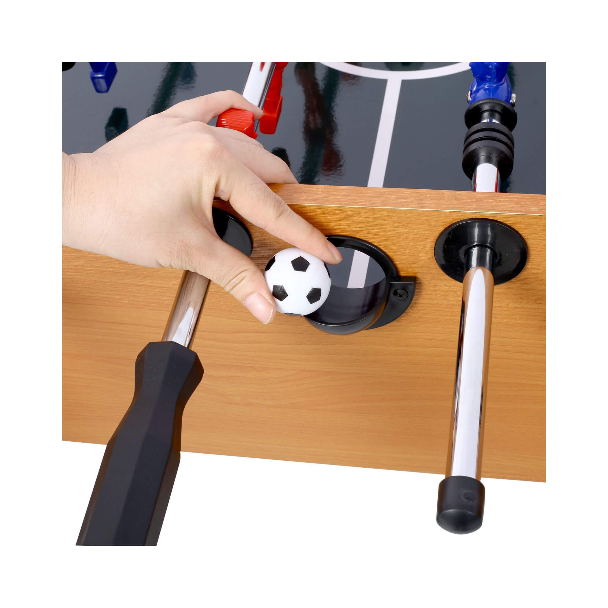 Premium 54-Inch Professional Wooden Foosball Table With Adjustable Leg Levelers
