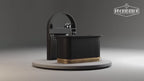 Prohibition Series 84" Cocktail Bar, Matte Black / Brass by RAM Game Room