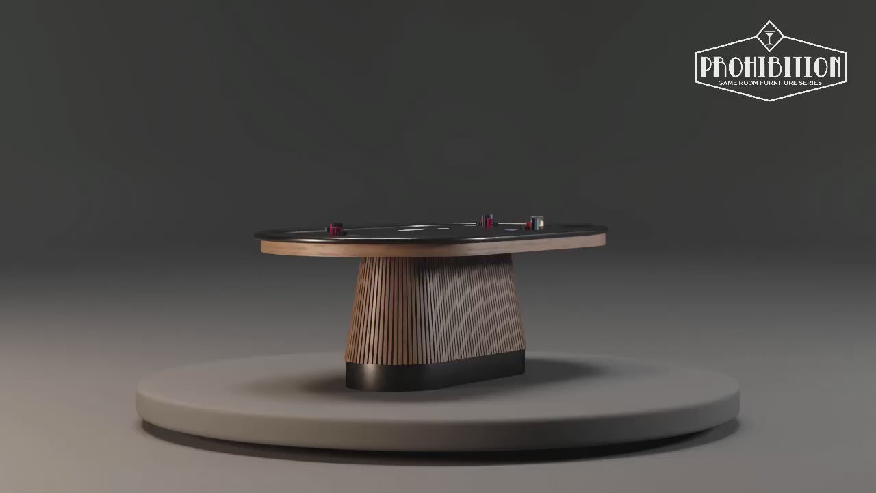 Prohibition Series Texas Hold’em Poker Table, 84", Walnut by RAM Game Room