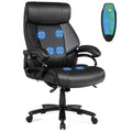 Big & Tall PU Leather Massage Office Chair-Black