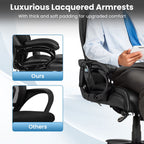 Big & Tall PU Leather Massage Office Chair-Black