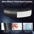 Big & Tall PU Leather Massage Office Chair-Black
