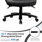 Big & Tall PU Leather Massage Office Chair-Black