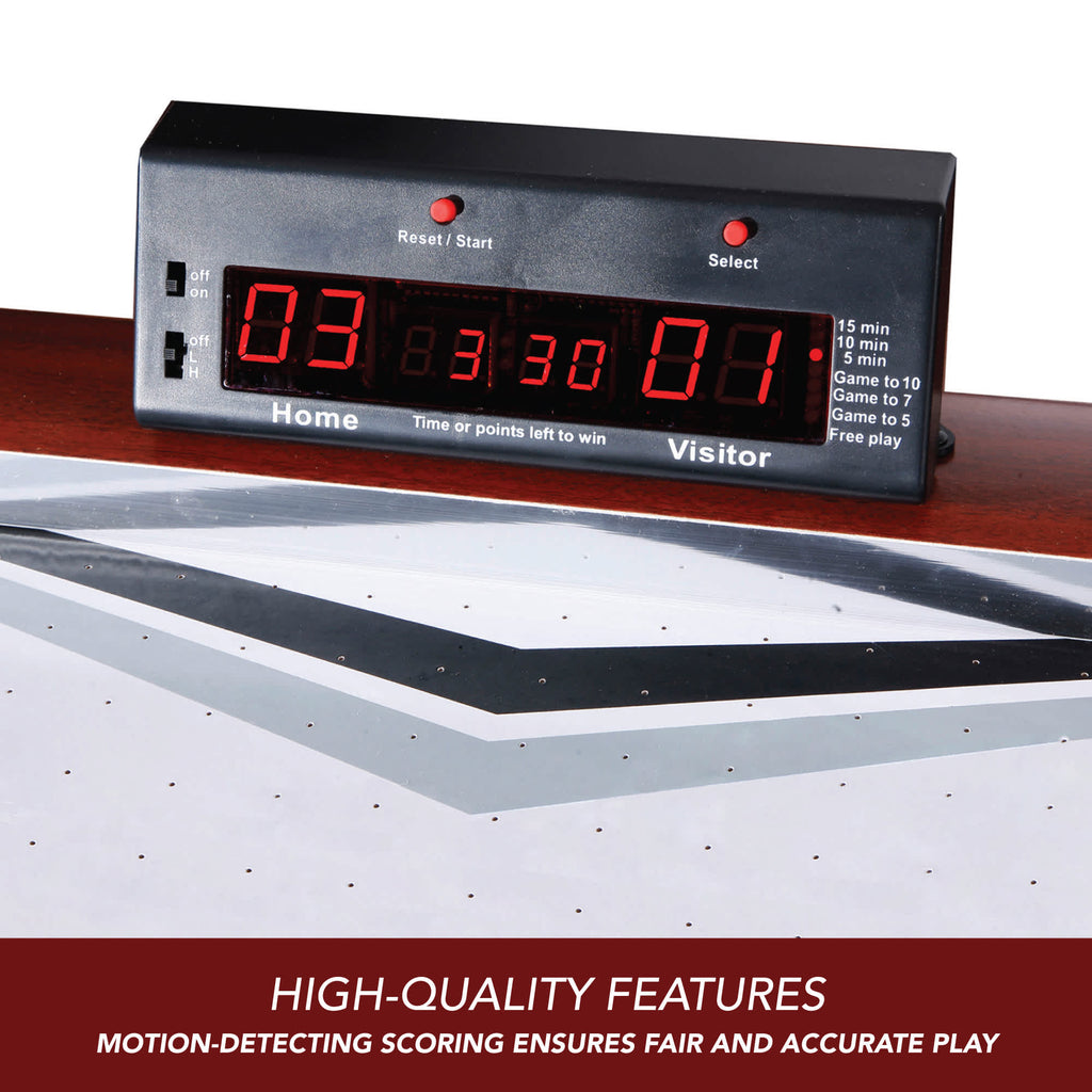 Midtown 72-in Air Hockey Table with LED Scoring - Cherry Finish by Hathaway