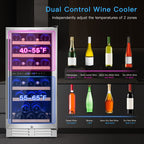 Dual-Zone 30-Bottle Wine Cooler