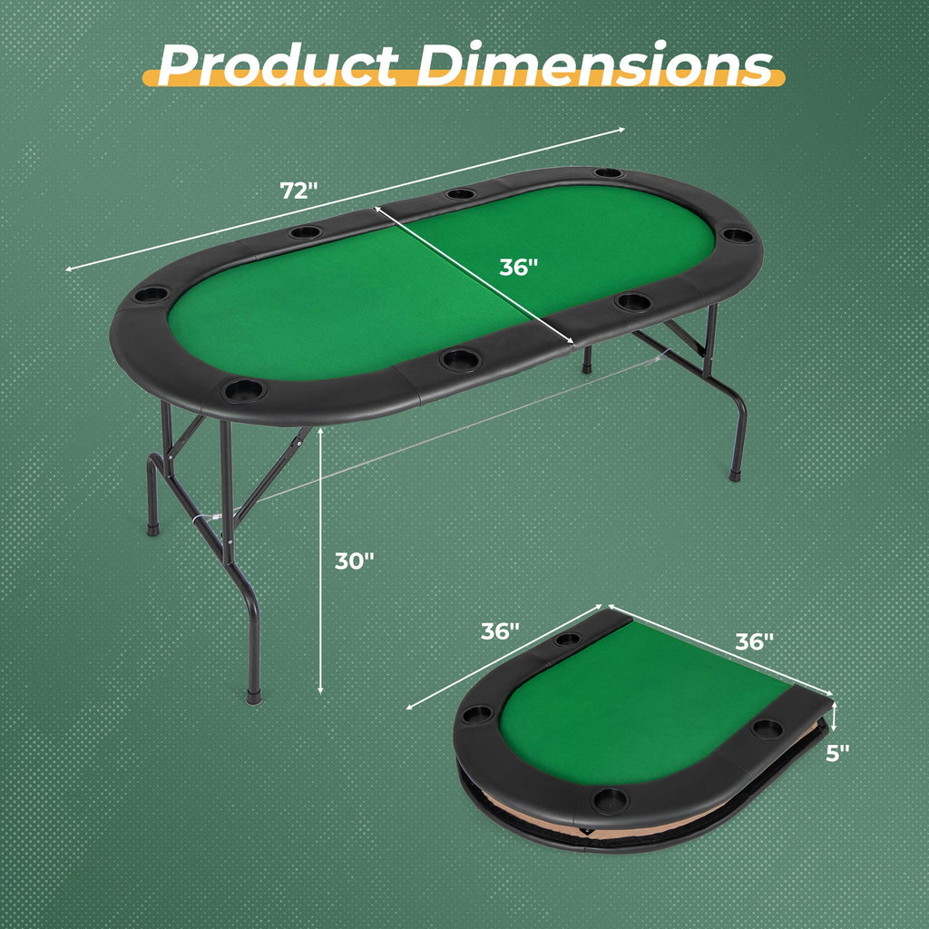 Foldable Texas Hold'em Poker Table