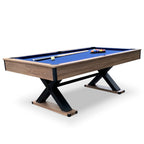 Excalibur 7-ft Pool Table - Driftwood Finish with Blue Felt by Hathaway