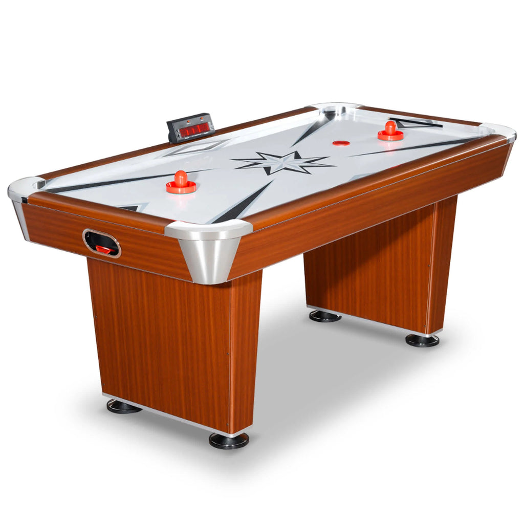 Midtown 72-in Air Hockey Table with LED Scoring - Cherry Finish by Hathaway